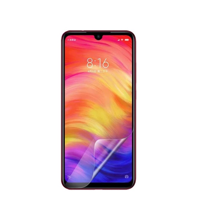 Set folii de protectie Mate, pentru Xiaomi Redmi Note 7 Pro, fata si spate, Anti-Amprenta, din silicon