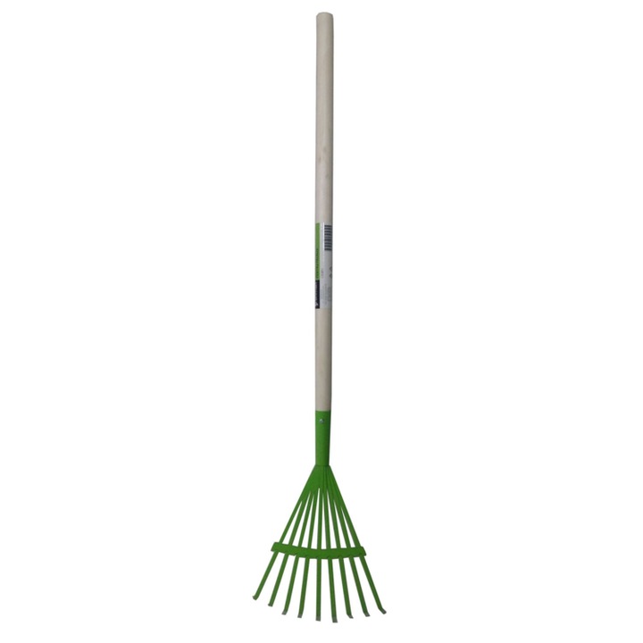 Levélgereblye, Grunman, PVC, fa farokkal, 9 fogas, 60 cm