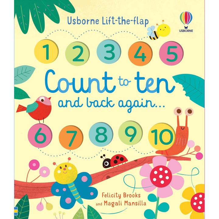 Carte "Lift-the-Flap Count to Ten and Back Again", 3 ani+, Usborne
