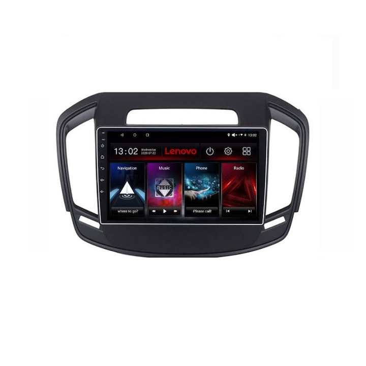Navigatie dedicata Opel Insignia 2014-2016 D-338 Lenovo Octa Core cu Android Radio Bluetooth Internet GPS WIFI DSP 2+32 GB 4G KIT-338+EDT-E509-LITE