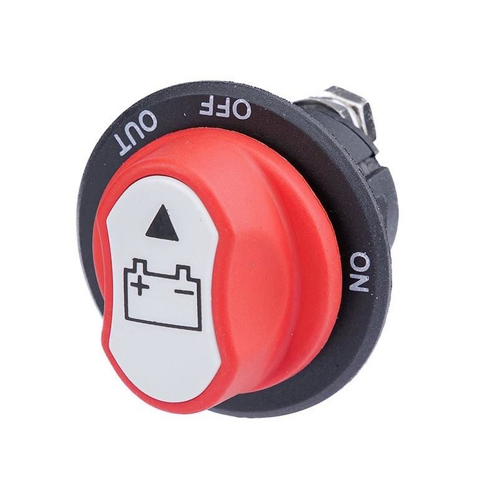 Carmotion Contact kapcsoló, 12-32V, 100A, kis be/ki/ki fi2,9cm