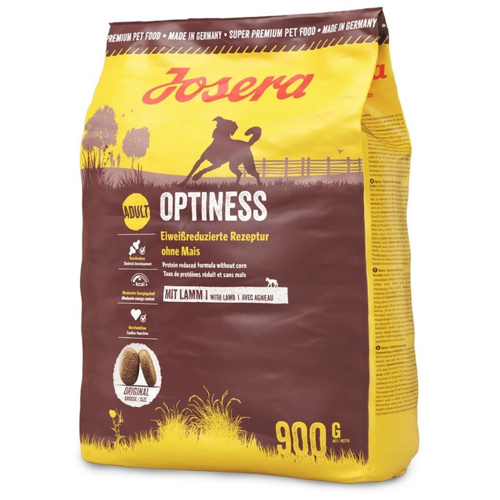 Hrana uscata pentru caini sensibili, JOSERA Dog Optiness, cu miel 900g