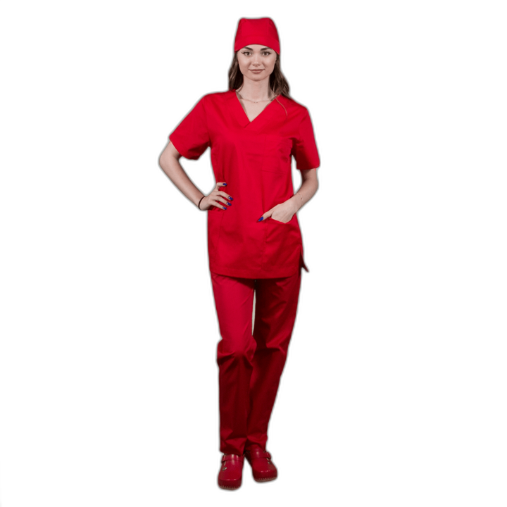 Boneta chirurgicala cu legatura, Rosu, Universala