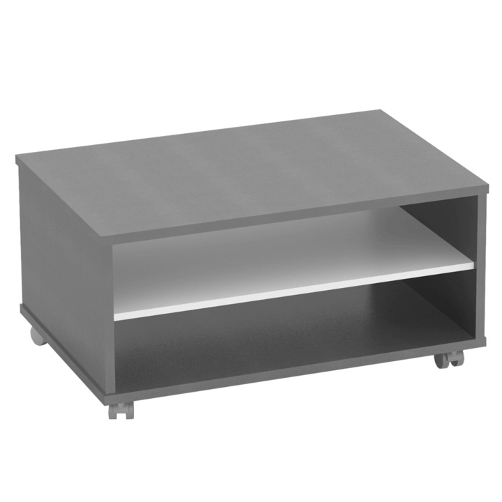 Masuta de cafea din mdf gri alb Riomar 90x60x45 cm