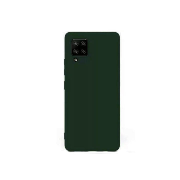 Husa Compatibila cu Samsung Galaxy A22 4g, G-Tech, Silicon TPU, Aspect Mat, Forest Green