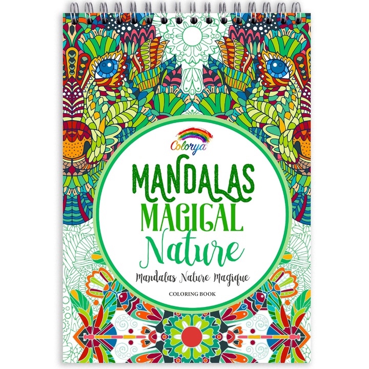 Carte de colorat, Colorya, A4, Mandala, Anti-stress, 30 de Pagini