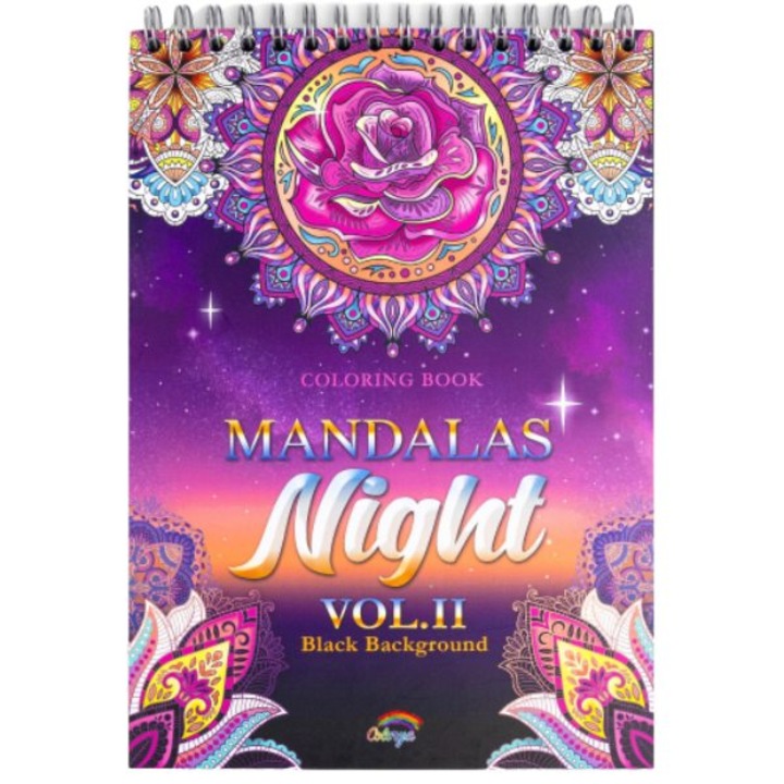 Книжка за оцветяване, Colorya, Nacht Vol. II, Mandala, A4, Антистрес, 30 стр.