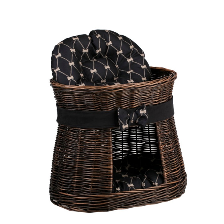 Culcus dublu pentru animale de companie, The Wicker Stories, Rachita, Maro/Negru