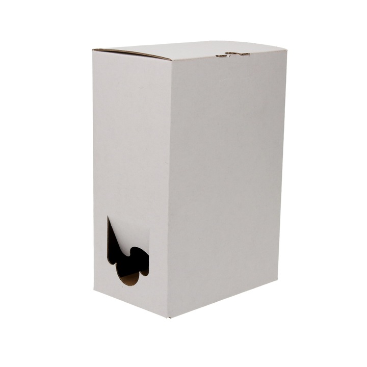 Set 10 cutii de carton, DeaSign, bag in a box 3L, pentru vin sau suc, 183x92x382 mm, alb