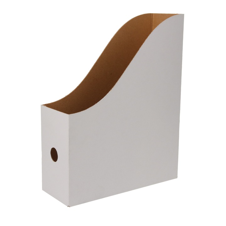 Set 10 cutii de carton, DeaSign, Biblioraft A4, 310x245x90 mm, alb