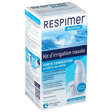 RESPIMER NetiFlow, nasal irrigation kit + 6 sachets