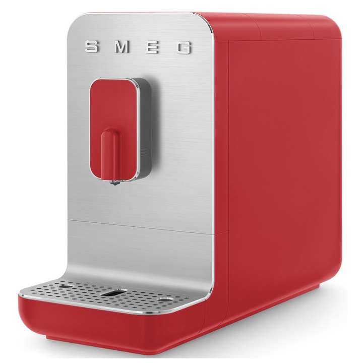 Автоматична еспресо кафемашина Smeg BCC01RDMEU, 50's Style, 1350 W, 19 бара, Червена