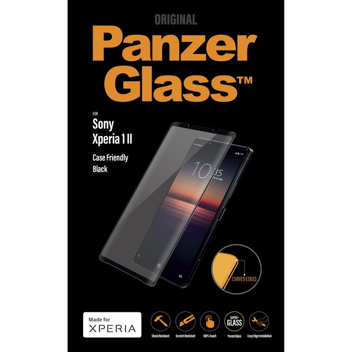 Стъклен протектор Sony Xperia 1 ll PanzerGlass Case Friendly, Черно