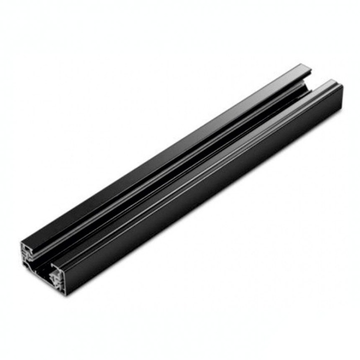 Монофазна шина Lightex, Със захранване за релсов монтаж, 2м., Черен