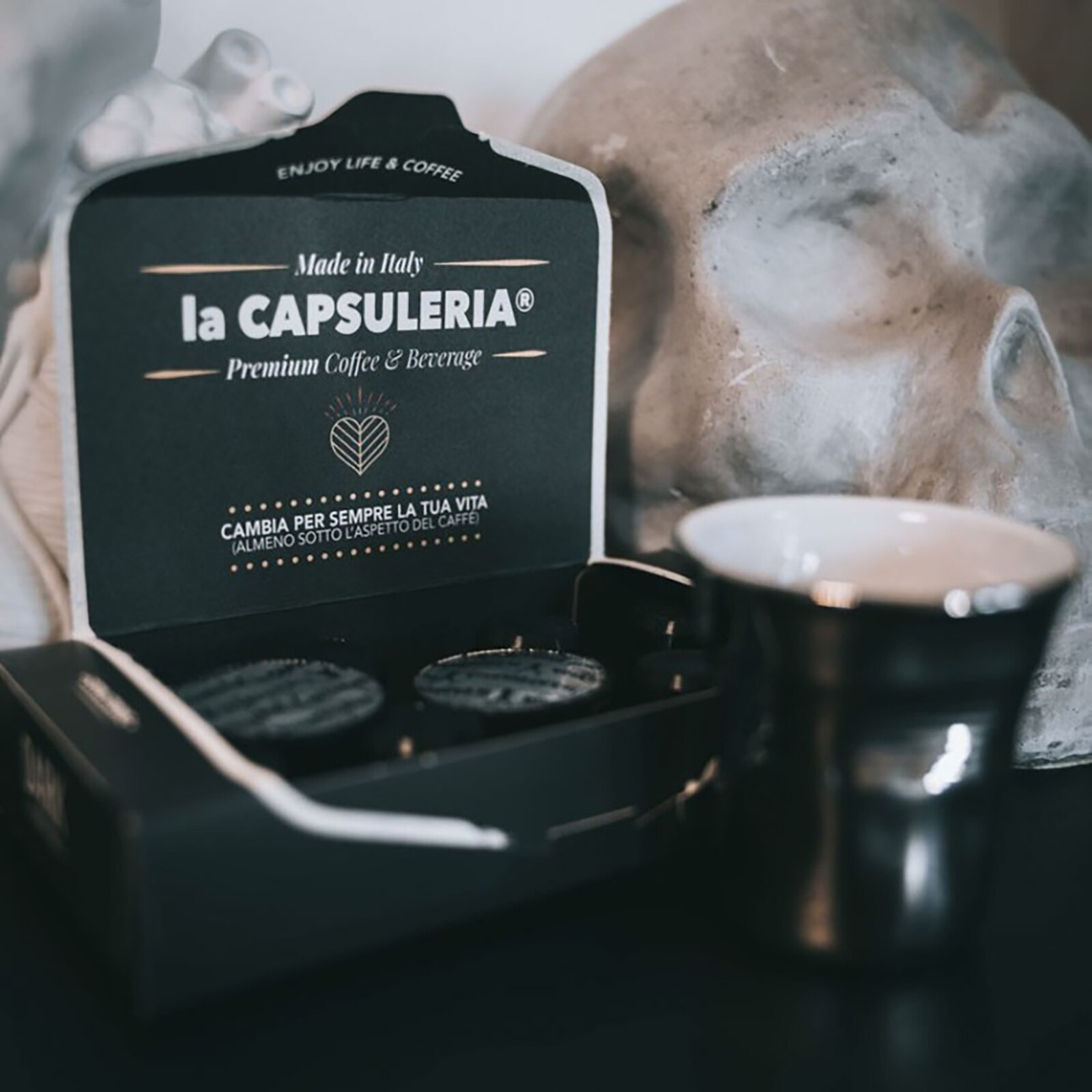 Cafea Dark Espresso, 10 capsule compatibile Nespresso, La Capsuleria 