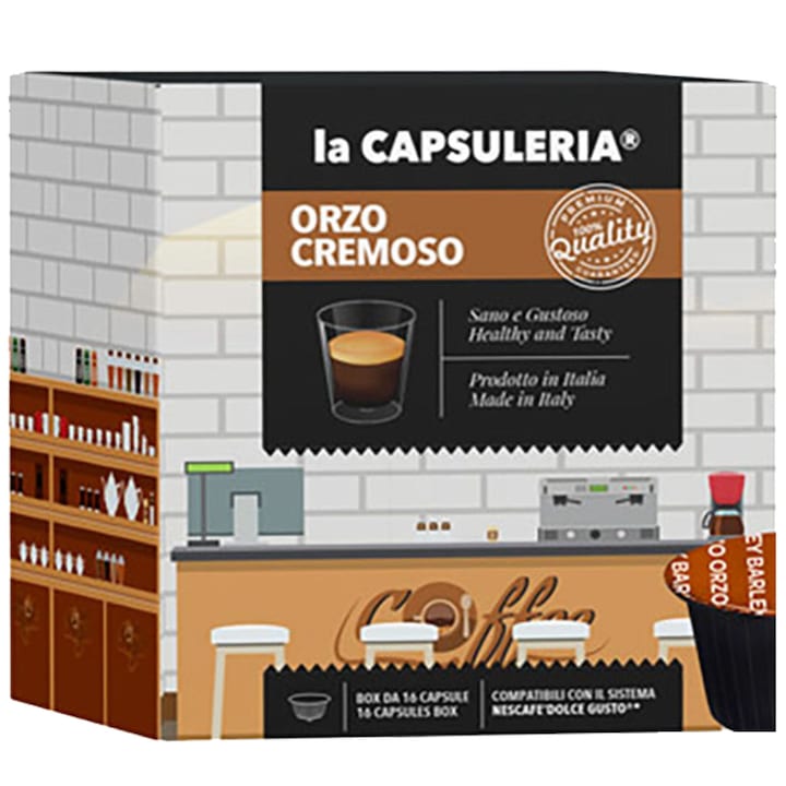 Set 96 capsule Cafea din Orz, compatibile Nescafe Dolce, LA CAPSULERIA