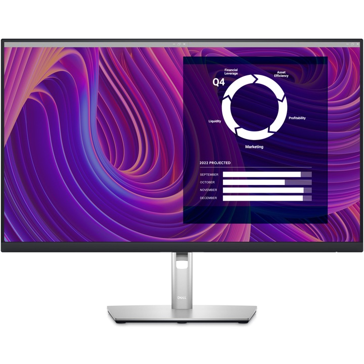 Dell P2723D LED Monitor, 27", IPS, WQHD, DisplayPort, Vesa, Fekete