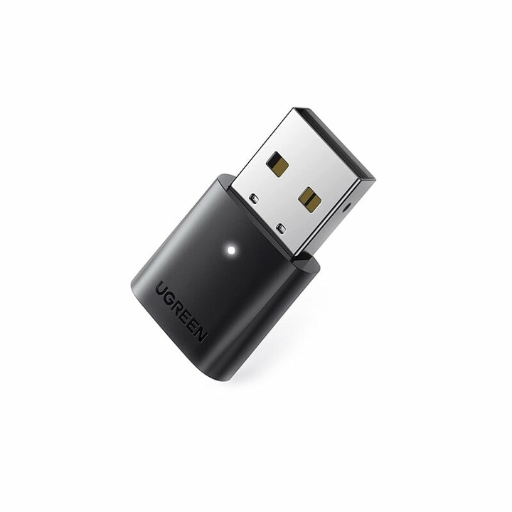 Адаптер UGREEN CM390, Bluetooth 5.0, USB, за PC, черен