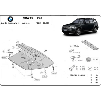 Scut motor BMW X3 2003 - 2010 Scut motor BMW X3 2003 - 2010