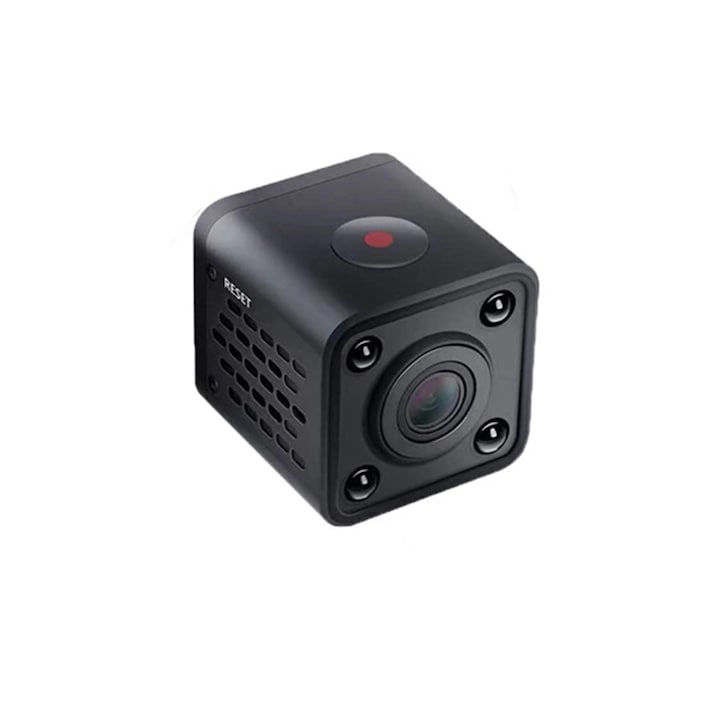 Mini kémkamera, WI-FI, 1080p, IP kamera, HD, élő közvetítés, mikrofonnal, mozgásérzékelővel, éjjellátó móddal