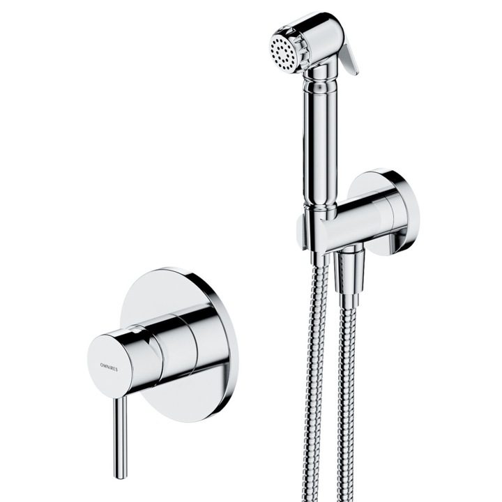 Смесител с функция биде OMNIRES Y, хромирано покритие, душ слушалка 1 функция, стенен монтаж