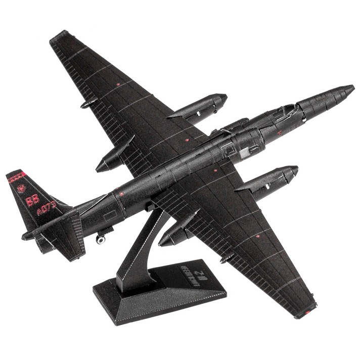 Нано пъзел металик, 3D, RoveZone, образователен, цветен, модел на самолет U-2 Dragon Lady Fighter, 44 части