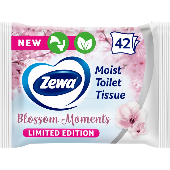 Zewa Blossom Moments illatosított nedves toalettpapír 42 db