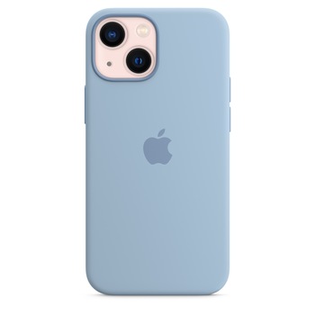 Husa de protectie Apple Silicone Case with MagSafe pentru iPhone 13 mini, Blue Fog Husa de protectie Apple Silicone Case with MagSafe pentru iPhone 13 mini, Blue Fog