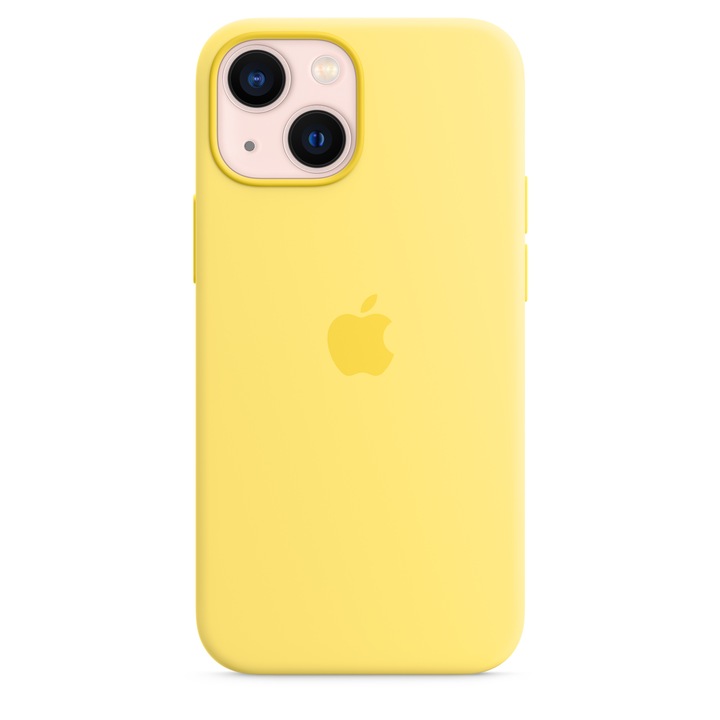 Калъф Apple Silicone Case with MagSafe за iPhone 13 mini, Lemon Zest