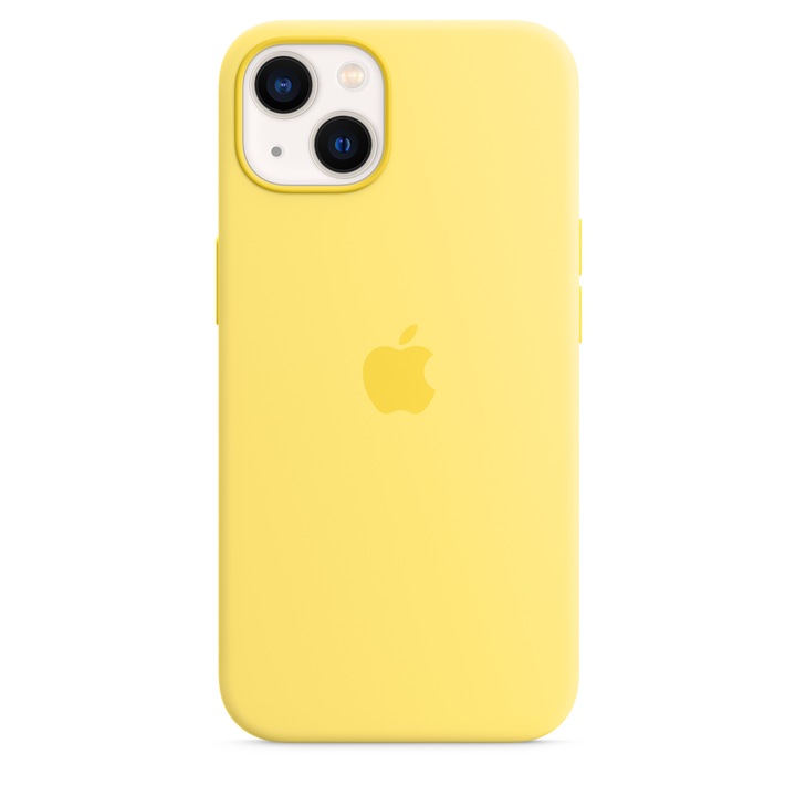 Предпазен калъф Apple Silicone Case with MagSafe за iPhone 13, Lemon Zest