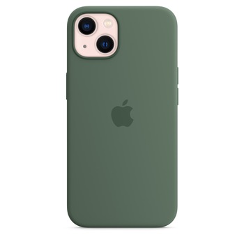 Husa de protectie Apple Silicone Case with MagSafe pentru iPhone 13, Eucalyptus Husa de protectie Apple Silicone Case with MagSafe pentru iPhone 13, Eucalyptus