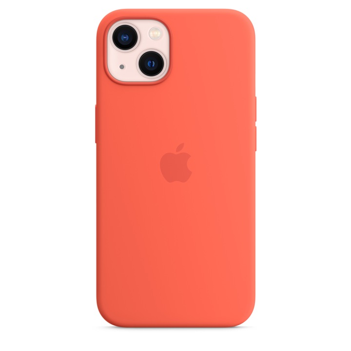 Предпазен калъф Apple Silicone Case with MagSafe за iPhone 13, Nectarine