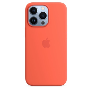Husa de protectie Apple Silicone Case with MagSafe pentru iPhone 13 Pro, Nectarine Husa de protectie Apple Silicone Case with MagSafe pentru iPhone 13 Pro, Nectarine
