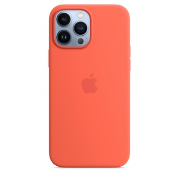 Husa de protectie Apple Silicone Case with MagSafe pentru iPhone 13 Pro Max, Nectarine Husa de protectie Apple Silicone Case with MagSafe pentru iPhone 13 Pro Max, Nectarine