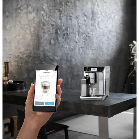 Espressor automat De'Longhi Primadonna Elite ECAM 650.55,MS, Carafa pentru lapte, Sistem LatteCrema, Rasnita cu 13 setari, Coffee Link App, 2l, 1450 W, 19 bar, Argintiu