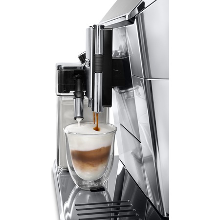 Espressor automat De'Longhi Primadonna Elite ECAM 650.55,MS, Carafa pentru lapte, Sistem LatteCrema, Rasnita cu 13 setari, Coffee Link App, 2l, 1450 W, 19 bar, Argintiu