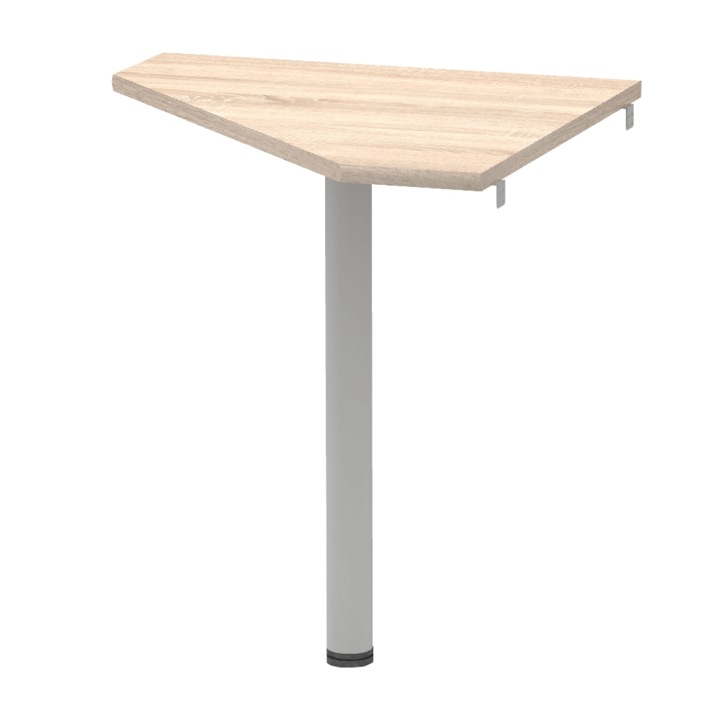 Ъглова маса в бледокафяв дъб сонома метален крак Johan 68x68x74 см