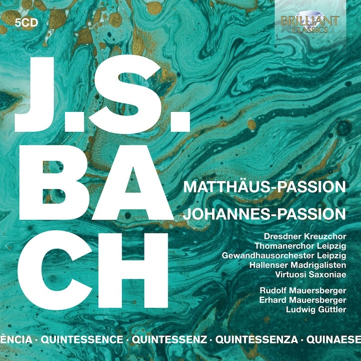 Dresdner Kreuzchor & Gewandhausorchester & Rudolf Mauersberger & Erhard Mauersberger & Ludwig Guttler: Quintessence J.S. Bach: Matthaus Passion. Johannes Passion [5CD]