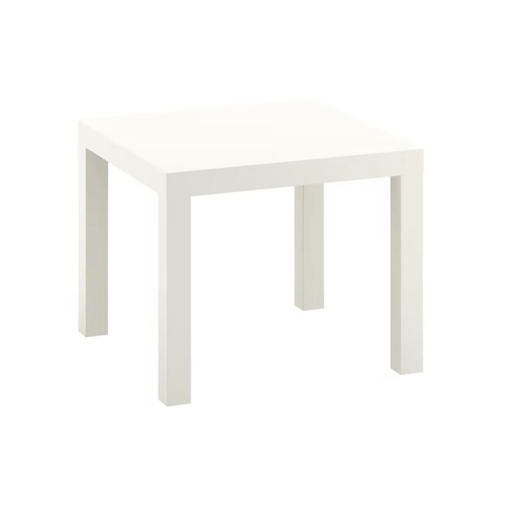 Masuta cafea EVO, dimensiuni 55 cm x 55 cm x 45 cm, culoare alb