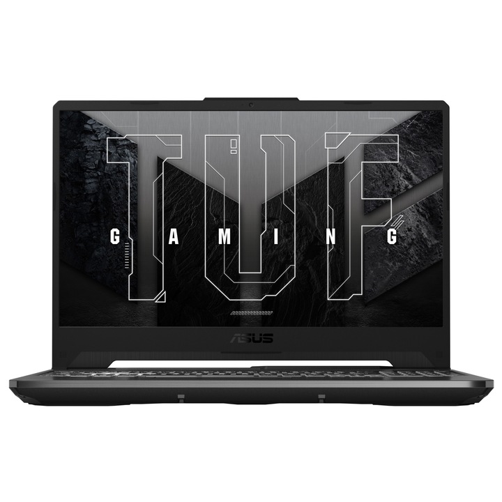 Лаптоп ASUS TUF Gaming A15 FA506NC-HN012 с AMD Ryzen 5 7535HS (3.3/4.6GHz, 16M), 16 GB, 512GB M.2 NVMe SSD, NVIDIA RTX 3050 4GB GDDR6, Windows 11 Pro ESD, Черен