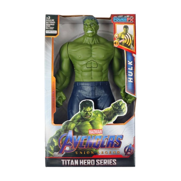 OEM Hulk figura, Titan Hero kollekció, 30 cm, +4 éves kor, többszínű