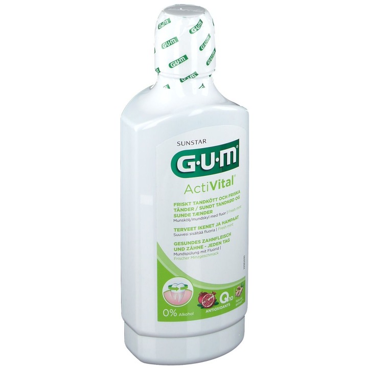 Вода за уста, GUM, Activital, антиоксидантно действие с коензим Q10, 300мл