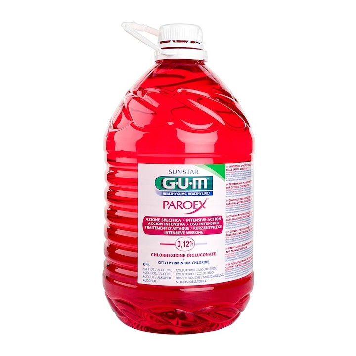 Вода за уста GUМ ParoEx, Против възпаление на венците, С хлорхексидин 0.12% и CPC 0.05%, 5 л