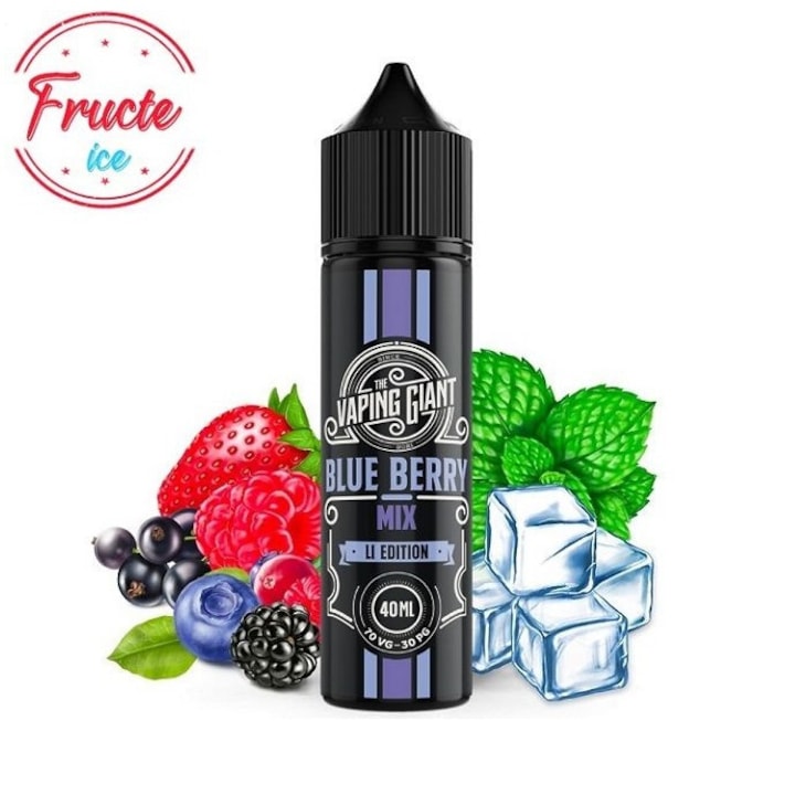 Lichid Tigara Electronica The Vaping Giant - Blue Berry Mix, 40ml, 0mg/ml