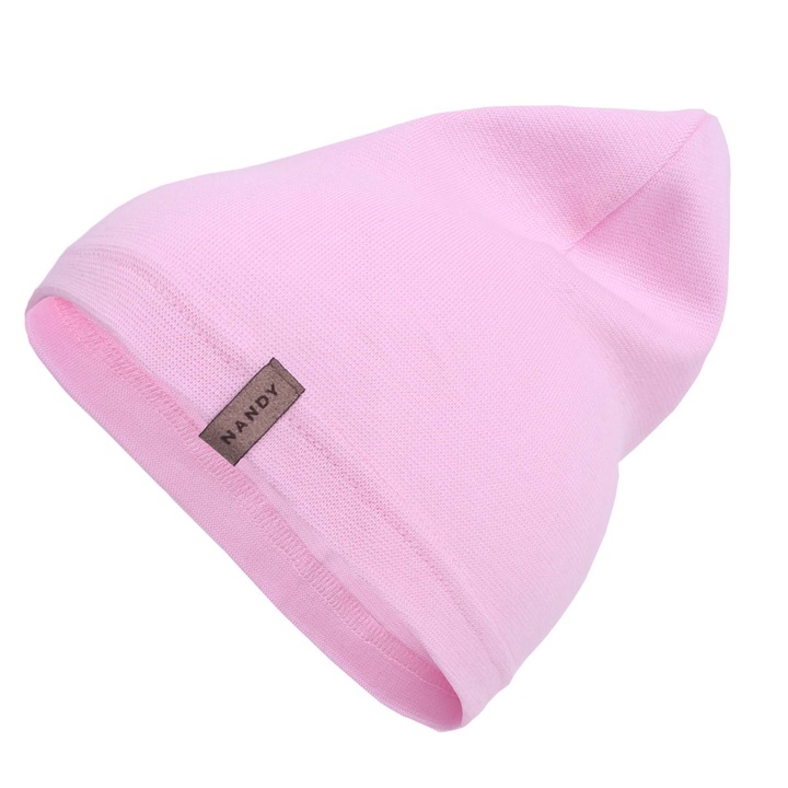 Caciula tip beanie, Unisex, Nandy, Roz deschis