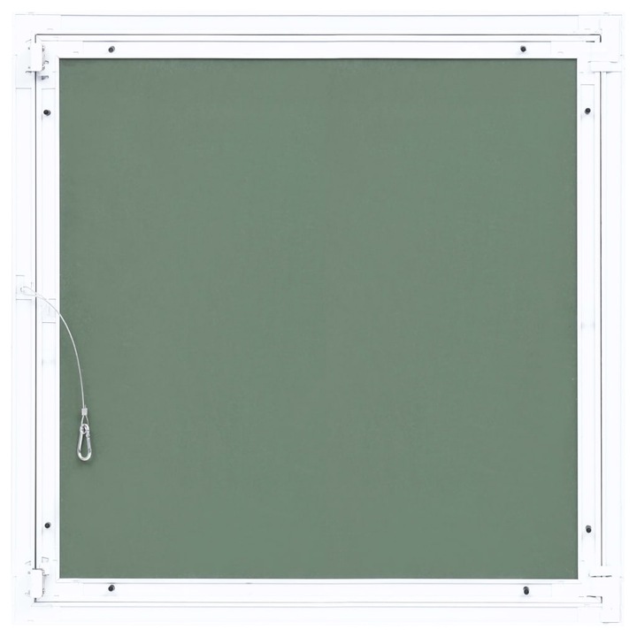Panou de acces din gips-carton cu cadru de aluminiu vidaXL, Aluminiu, 200 x 200 mm, Verde si argintiu