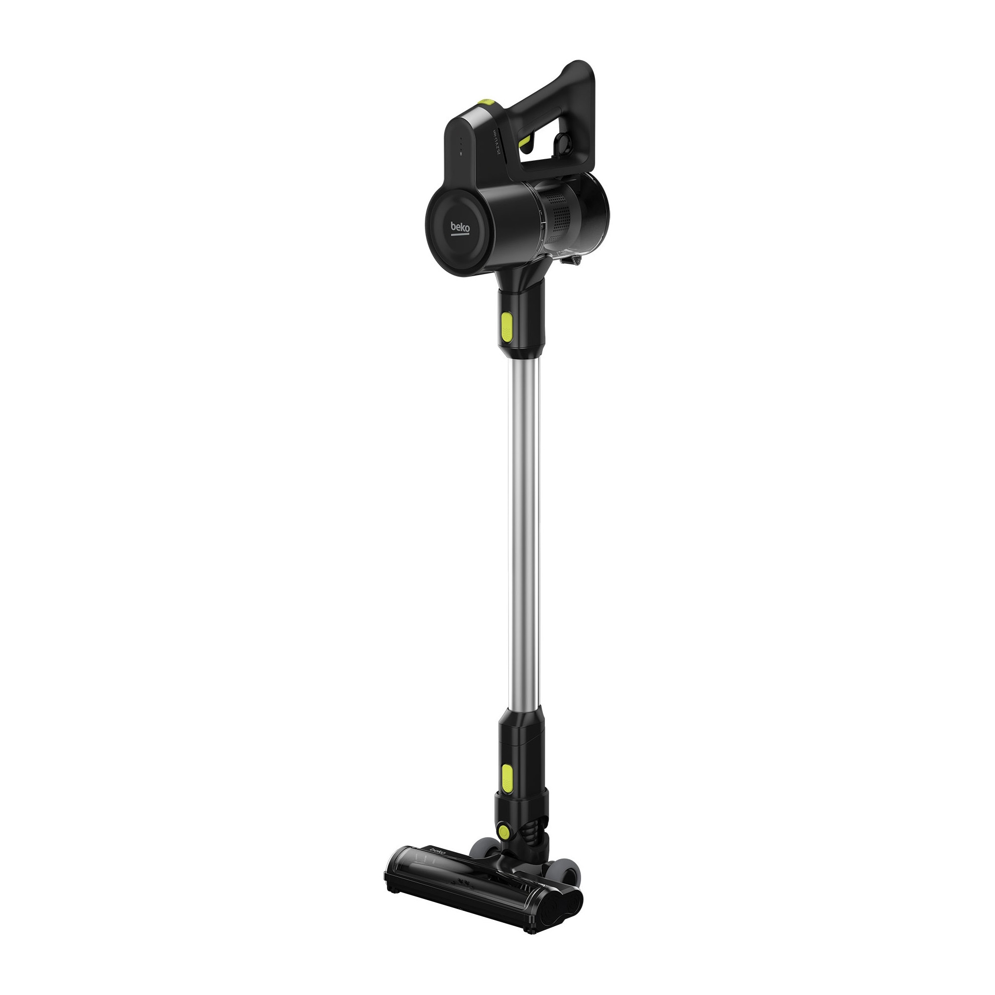 Aspirator Vertical BEKO ErgoClean VRT51225VB, 0.55l, 25.2V, Autonomie maxima 45 min, PerformCyclone, Argintiu-Negru