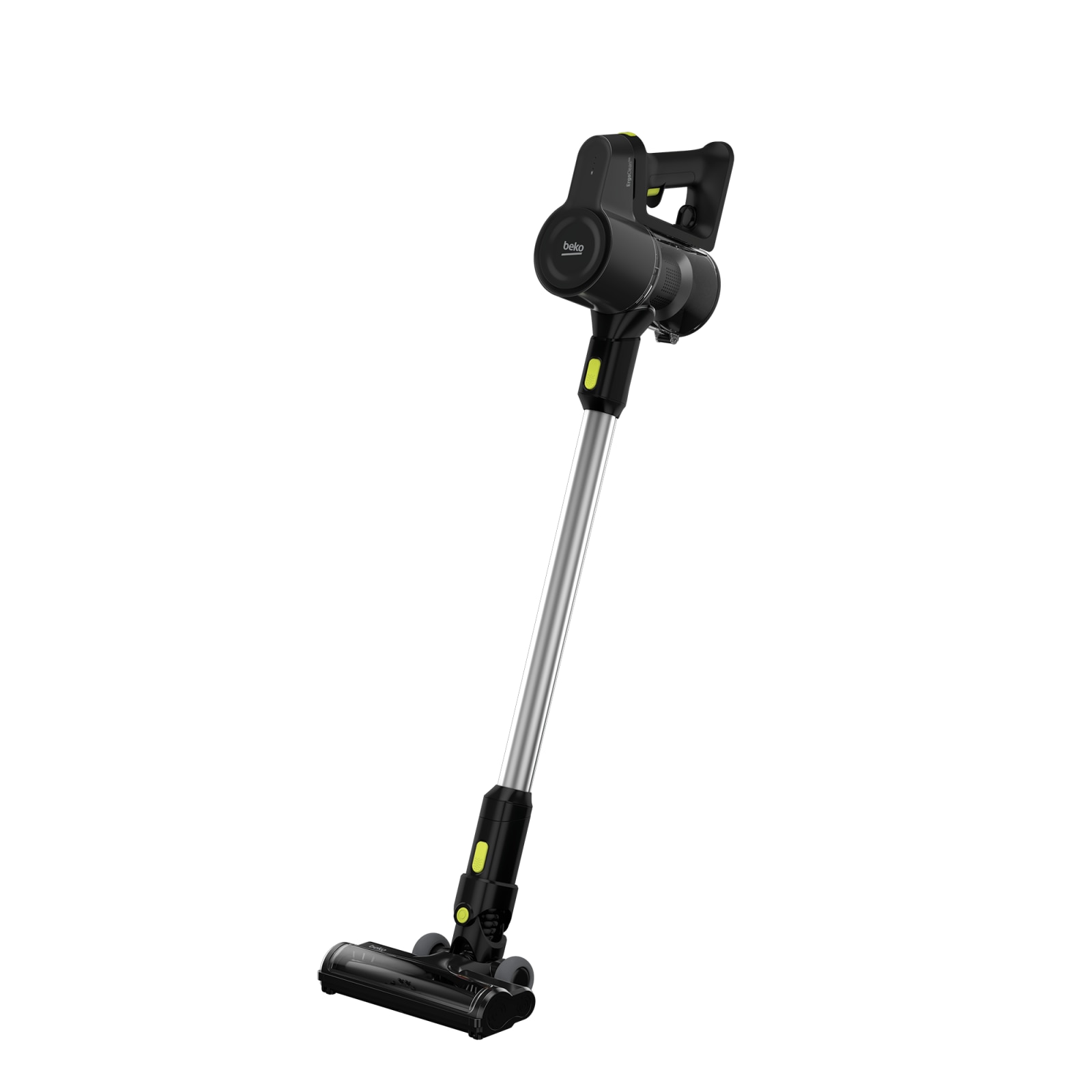 Aspirator Vertical BEKO ErgoClean VRT51225VB, 0.55l, 25.2V, Autonomie maxima 45 min, PerformCyclone, Argintiu-Negru