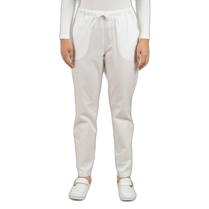 Унисекс панталон Clio, бял, XL