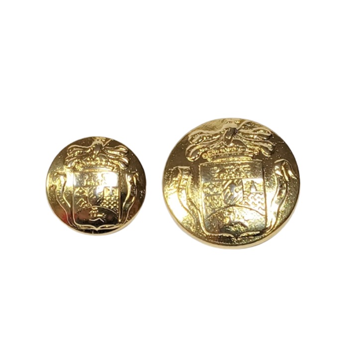 Set nasturi metalici cu picior aurii 2cm - 32L si2.8cm - 44L